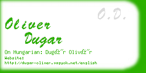 oliver dugar business card